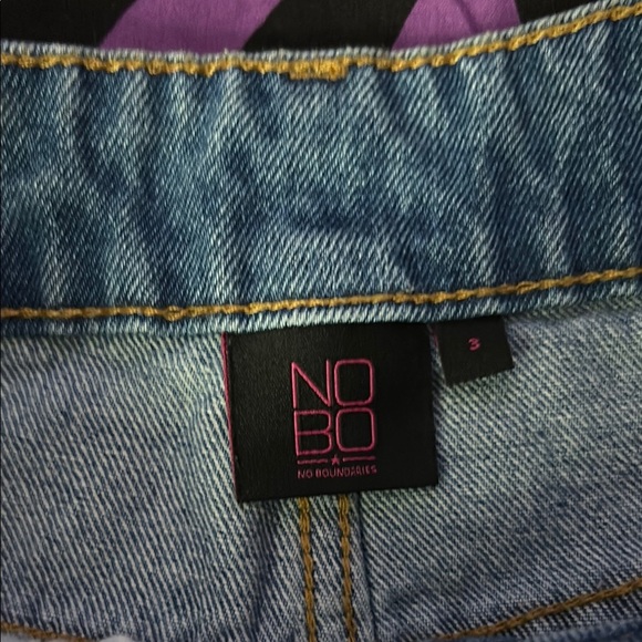 No Boundaries Blue Jean Shorts Distressed High-Waisted - Picture 2 of 9